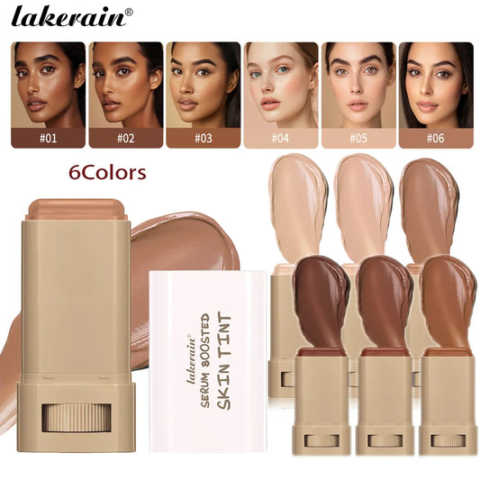 Foundation Skin Tint Balm Skin Tint Stick Waterproof Nourishing Solid Tinted Serum Face Tinted Face Contour Stick Makeup