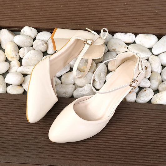 2025 Spring/Summer Hot Sale!Fairy Style Thin-Strap High Heels - Bowknot with Golden Buckle, Comfortable & Versatile