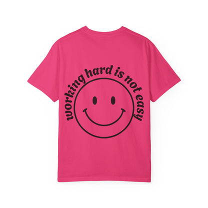 Smile & Strive Unisex T-Shirt - Motivational Graphic Tee, Gift for Graduates, Work Hard Play Hard, Casual Everyday Wear