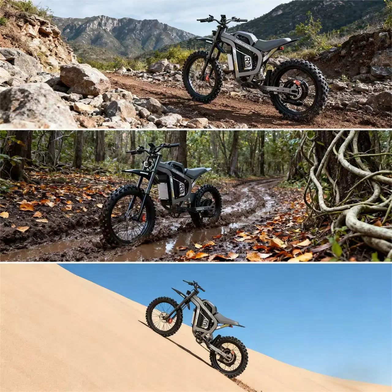 Fast Shipping All-Terrain Off-Road Electric Dirt Bike 75km/h High Speed Adult E-Dirt Bike for Mountain/Mud/Sand US Warehouse