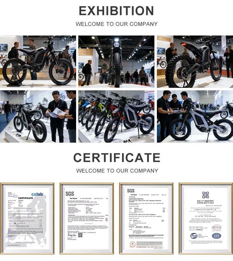 Fast Shipping All-Terrain Off-Road Electric Dirt Bike 75km/h High Speed Adult E-Dirt Bike for Mountain/Mud/Sand US Warehouse