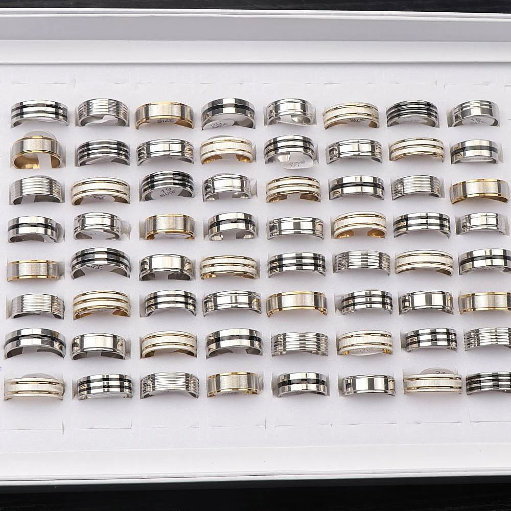 unisex rings gold ,black ,silver