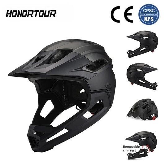 Eastinear Adult Mtb helmet Bicycle Full Face Detachable One-piece Motorcycle Riding Safety Helmet Head Protection outdoor
