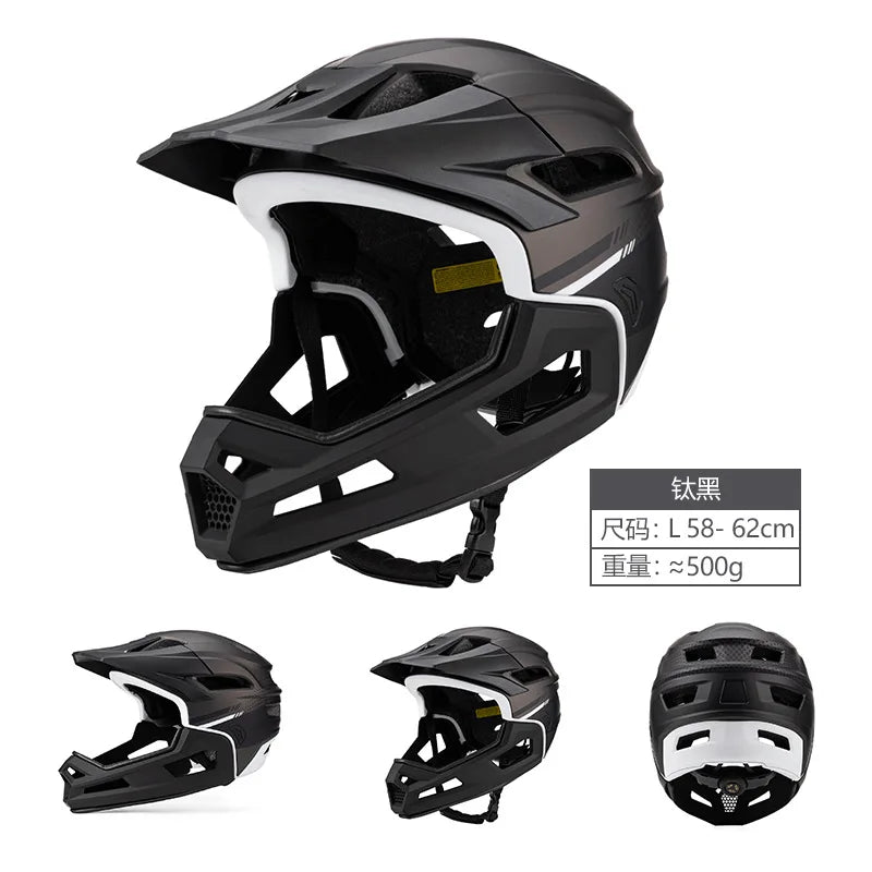 Eastinear Adult Mtb helmet Bicycle Full Face Detachable One-piece Motorcycle Riding Safety Helmet Head Protection outdoor