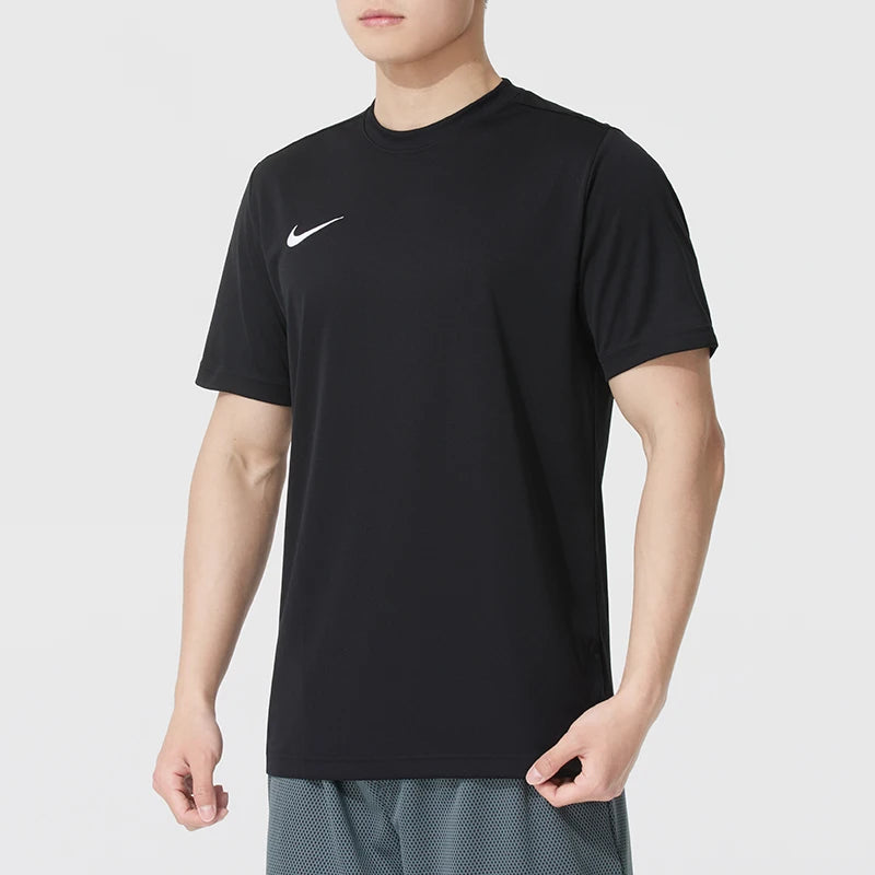 Nike Men's Running and Fitness Training Sportswear Round-Neck Breathable Quick-Drying Short-Sleeved Jersey