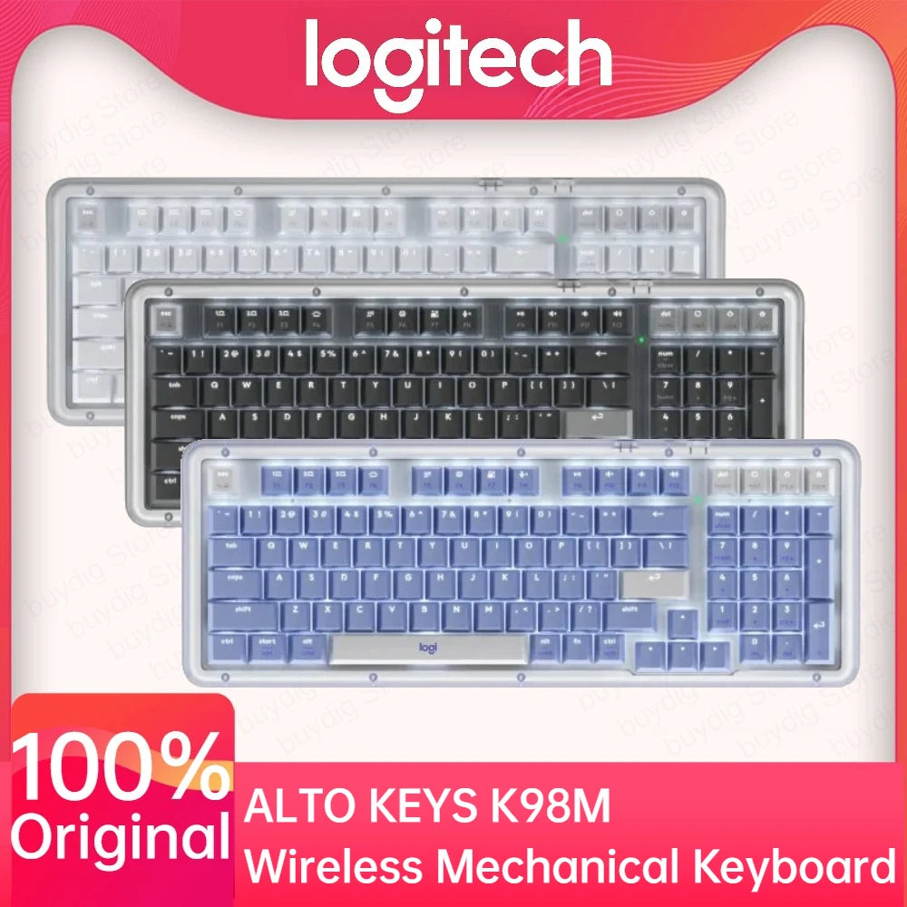 Logitech K98M Mechanical Keyboard Amber Series AI Customized Wireless Keyboard Lightness Gaming Wireless Keyboard for PC Mac