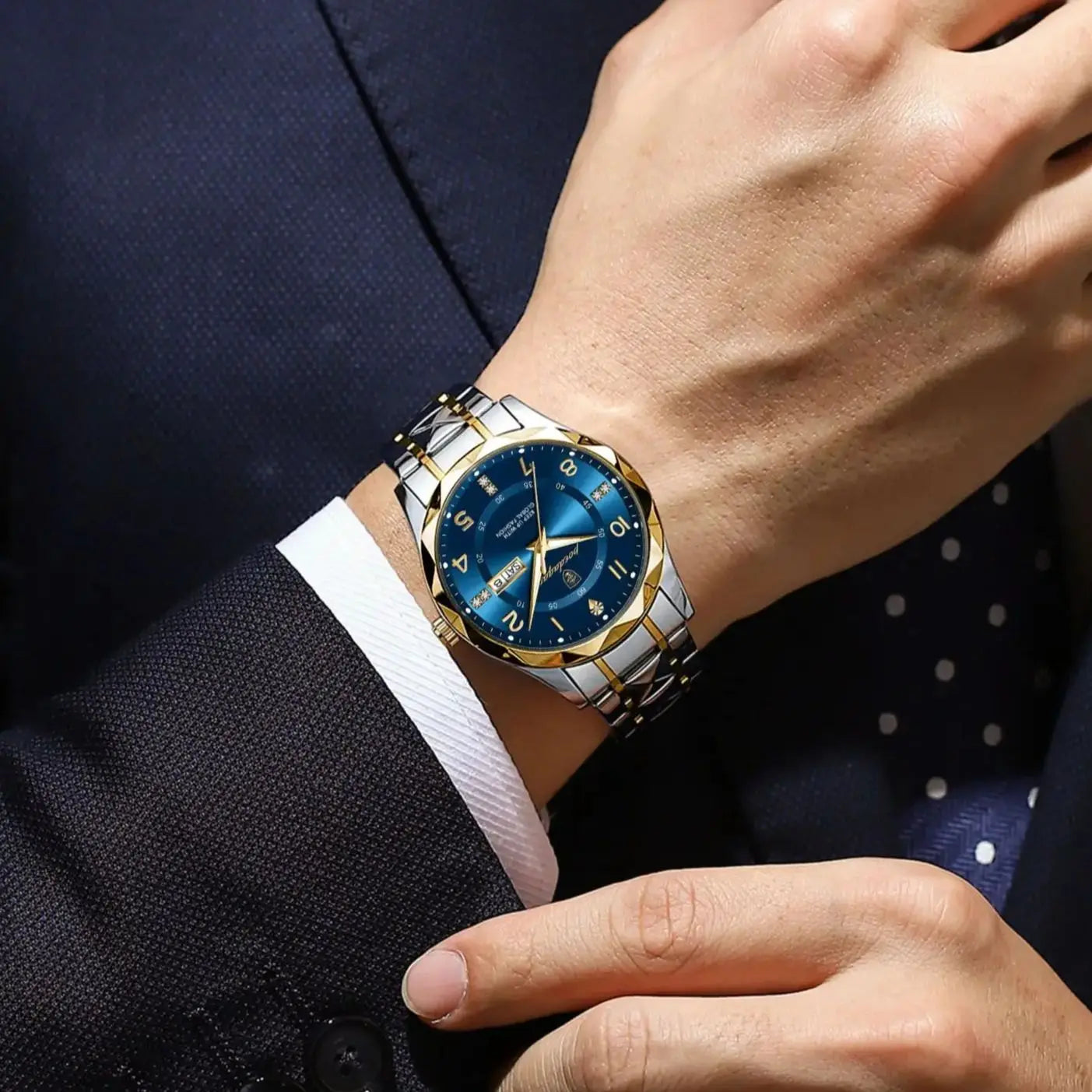 POEDAGAR Top Business Men Quartz Watch