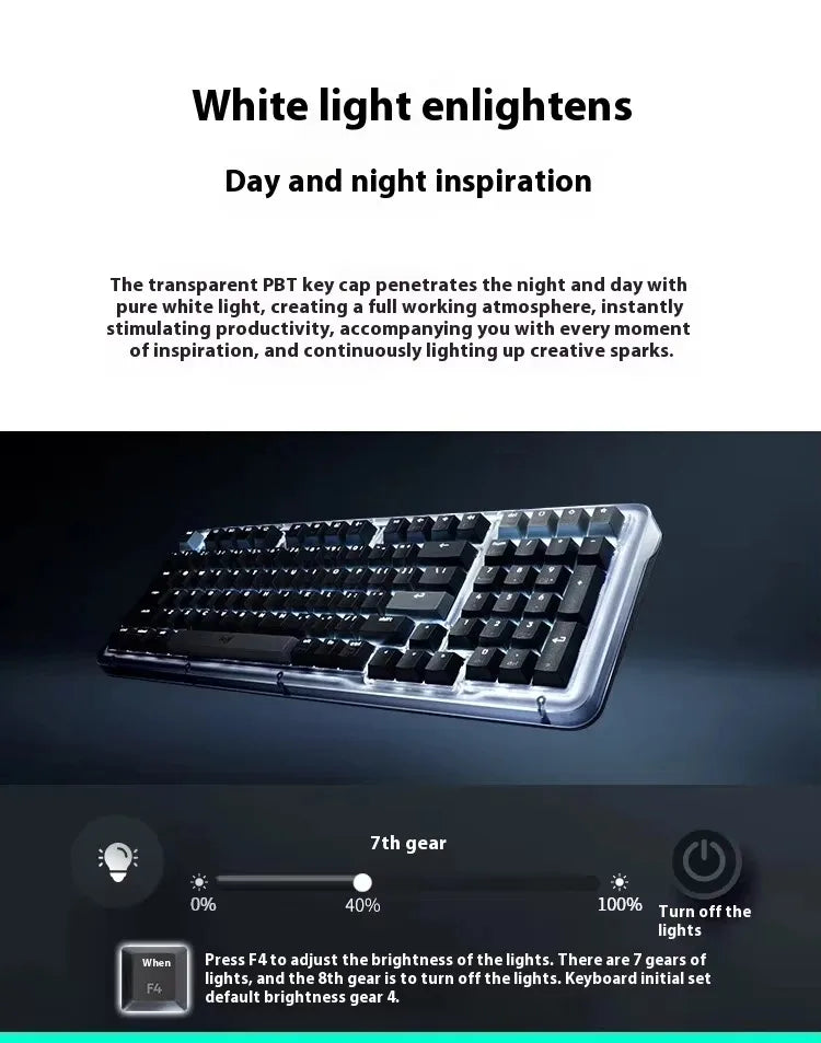 Logitech K98M Mechanical Keyboard Amber Series AI Customized Wireless Keyboard Lightness Gaming Wireless Keyboard for PC Mac