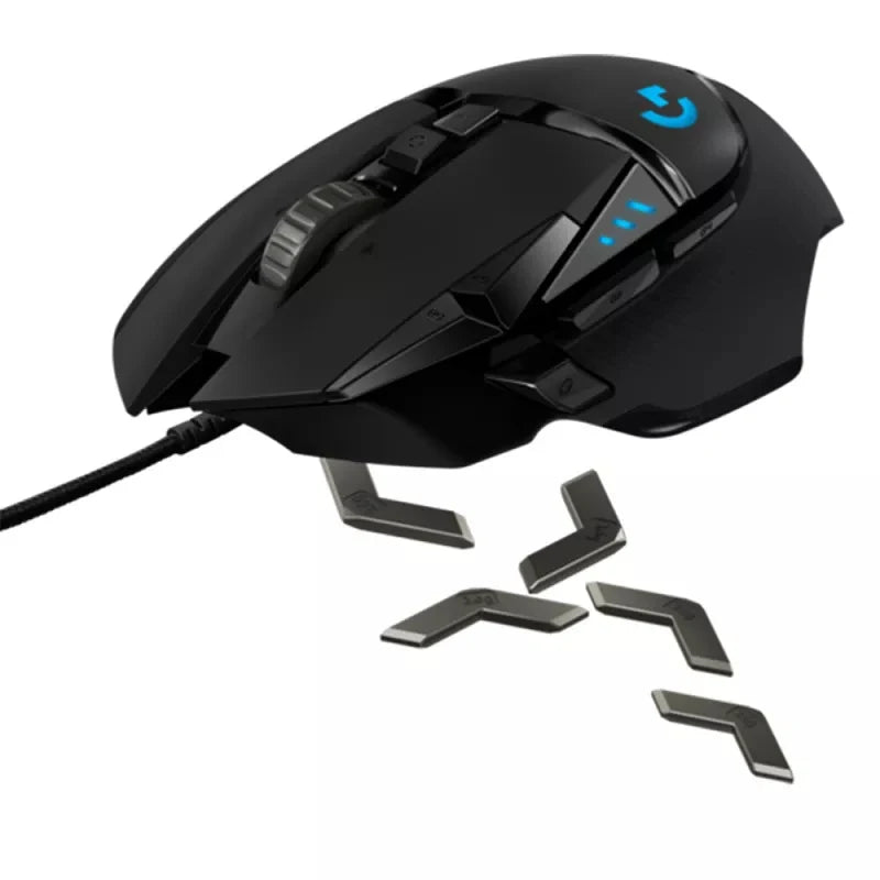 Logitech G502 HERO Wired Gaming Mouse - 25,600 DPI Adjustable Weights RGB Programmable Buttons High Performance