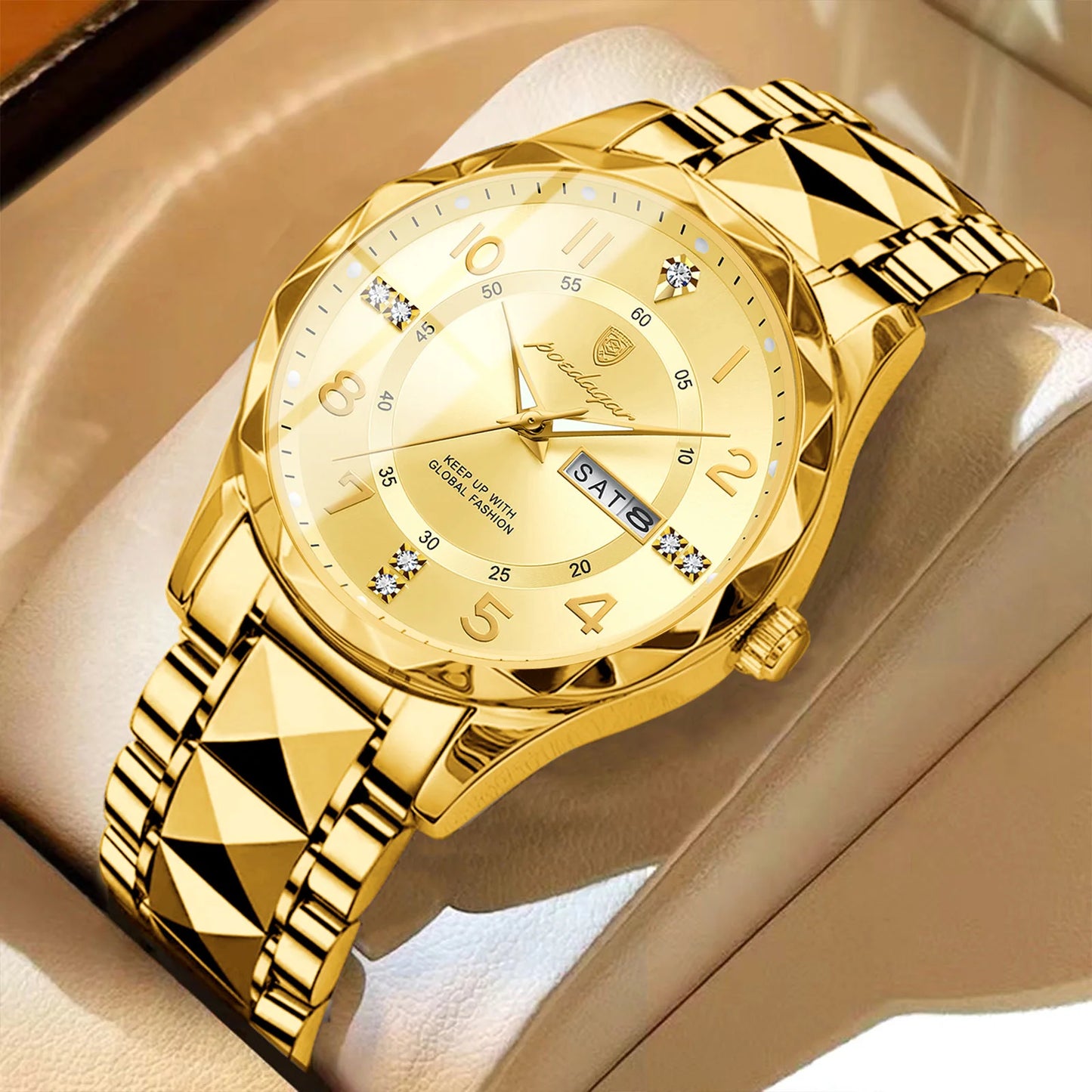POEDAGAR Top Business Men Quartz Watch