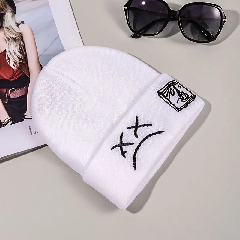 Sad face unisex beanie