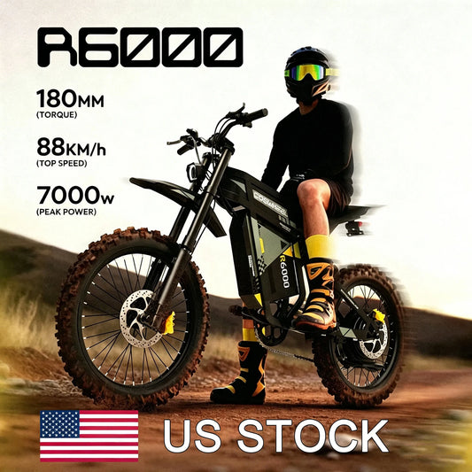 COSWHEEL R6000 Adult Electric Mountain Bike 7000W Motor 60V 30AH ebike,Dual Suspension Electric Bicycle