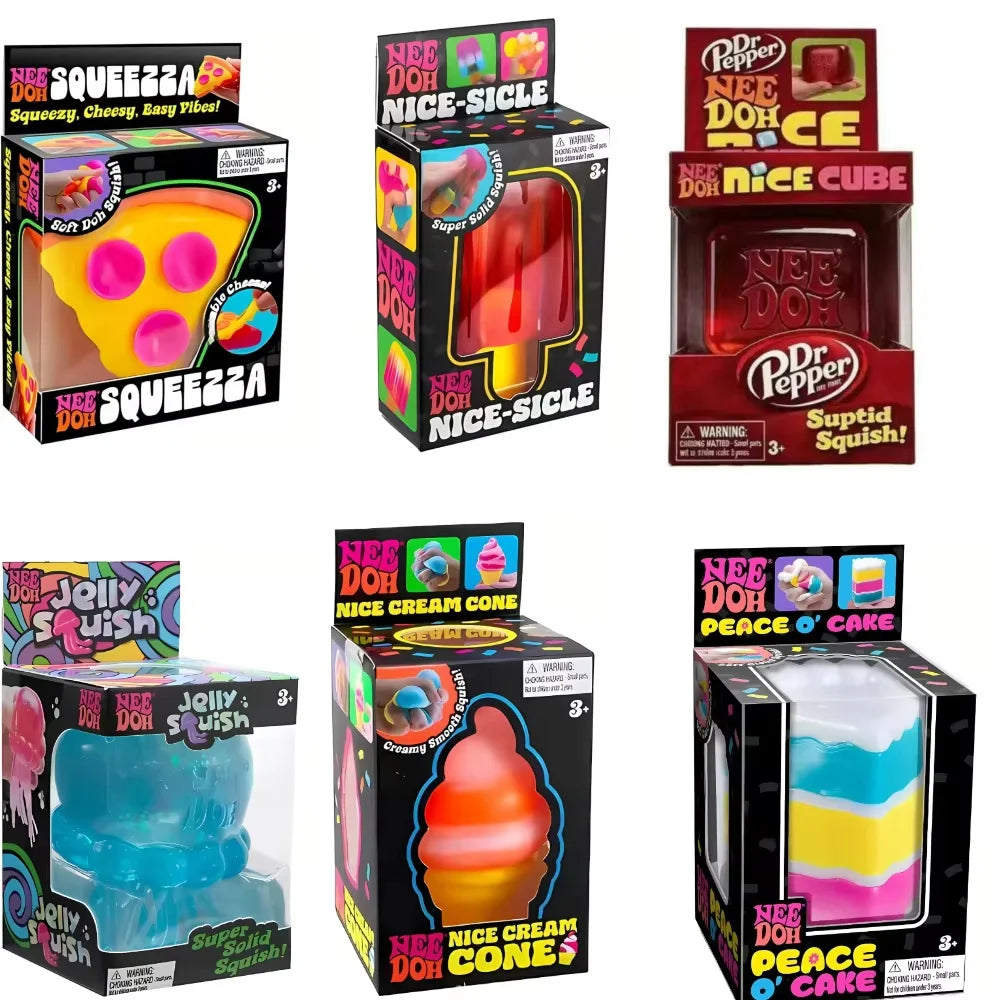 Schylling Needoh Nice Cube sensory toy, stress relieving block, pinch, relieve stress, puzzle and release
