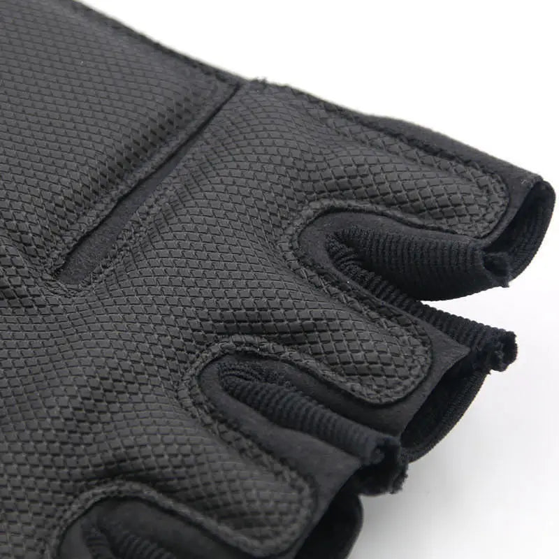 Tactical Hard Knuckle Half Finger Gloves Men's Combat Hunting Shooting Paintball Duty - Fingerless