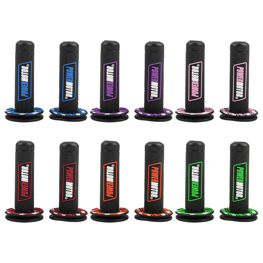 22 24mm Motorcycle PowerMotor Grips Anti-slip Gel Handle Wear-resistant Shock-absorbing Handlebar Accessories Motocross Pit Bike