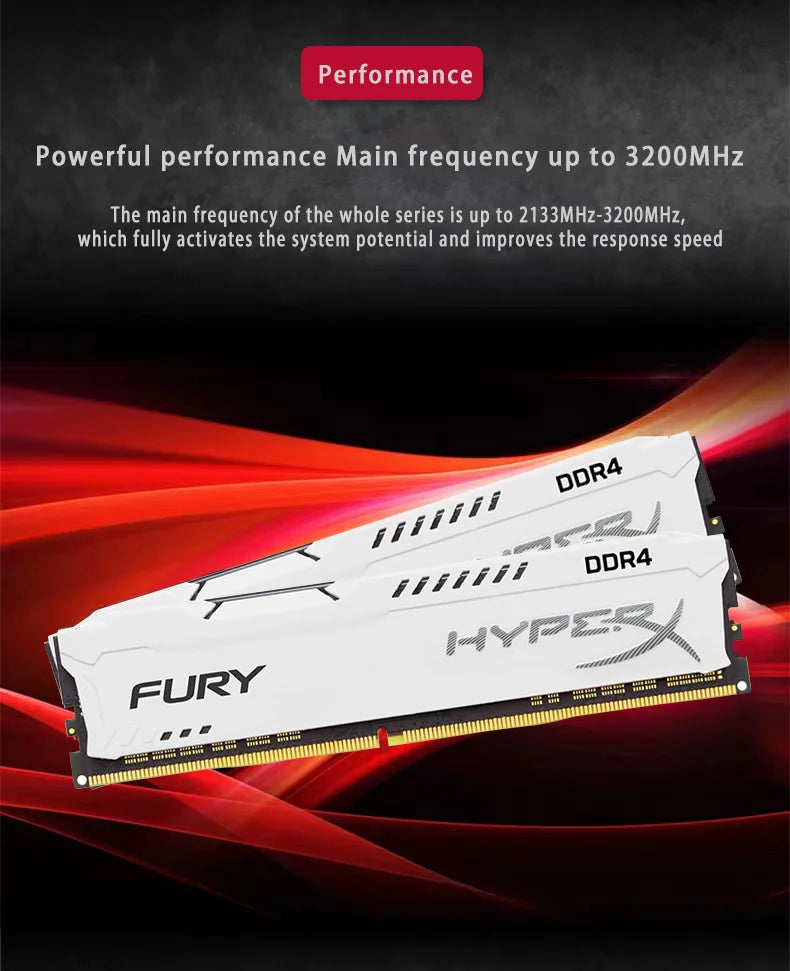 HyperX Fury Memory RAM DDR4 4GB 8GB 16GB