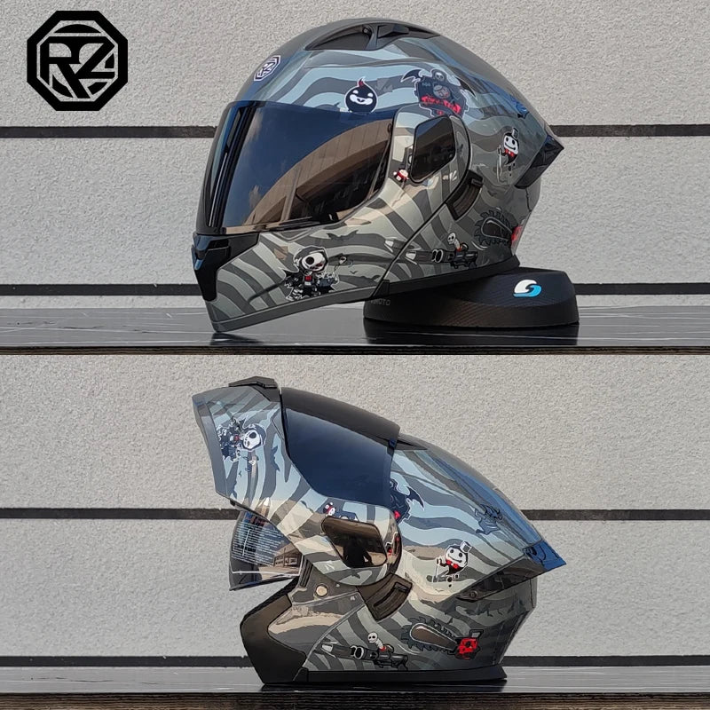 professional motorcycle sports flip helmet