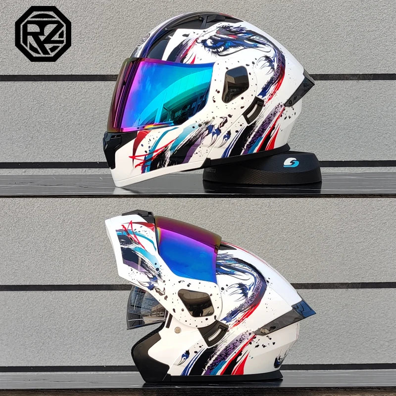 professional motorcycle sports flip helmet
