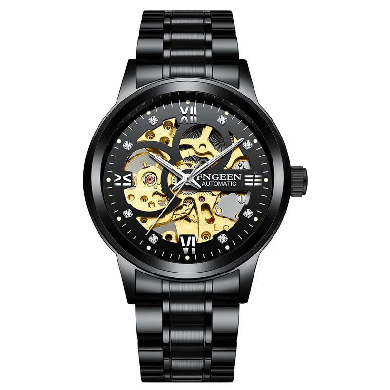 Casual Business Skeleton Automatic Watch for Man