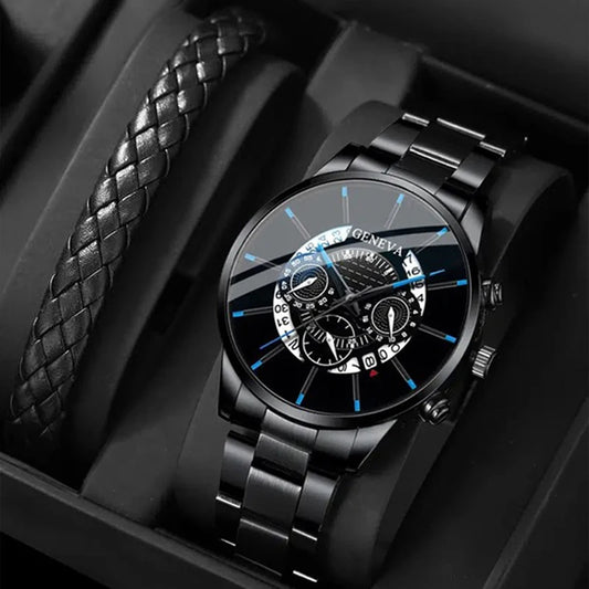 Fashion Mens Stainless Steel Watches Luxury Quartz