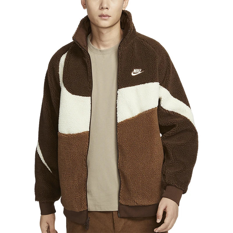Nike genuine winter new men's imitation lamb wool double-sided jacket BQ6546-259