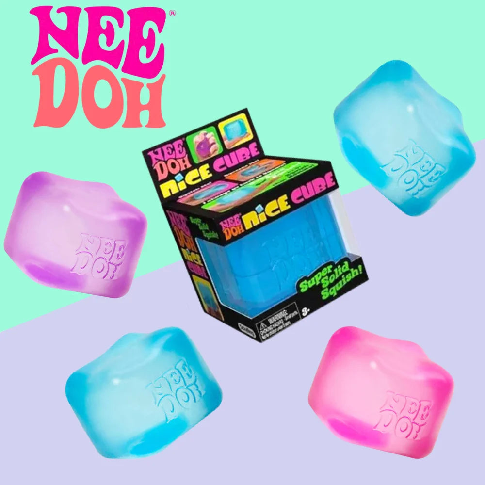 Dr Pepper x NeeDoh Nice Cube Squishy toy Stress Relief Toy Soft Squeeze Fidget Cube for Kids & Adults Anxiety Relief Sensory Toy