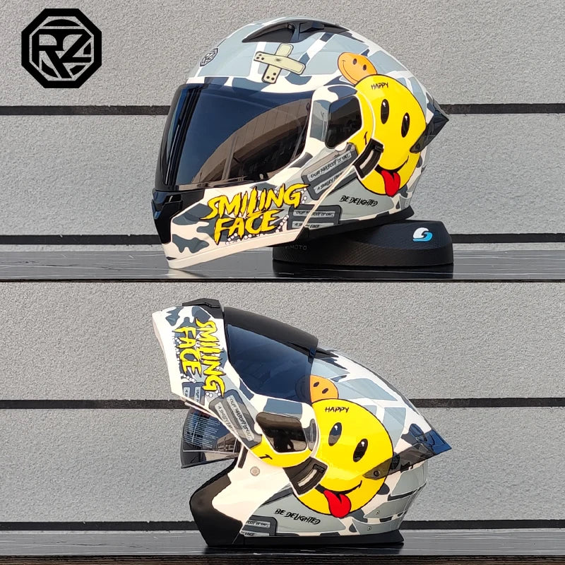 professional motorcycle sports flip helmet