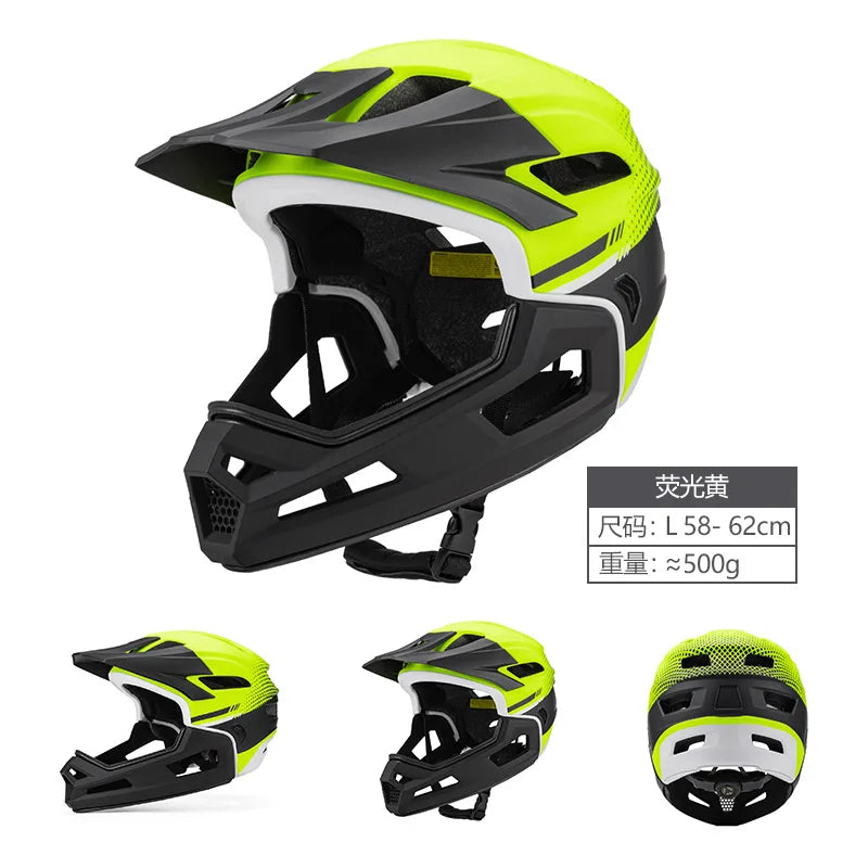 Eastinear Adult Mtb helmet Bicycle Full Face Detachable One-piece Motorcycle Riding Safety Helmet Head Protection outdoor