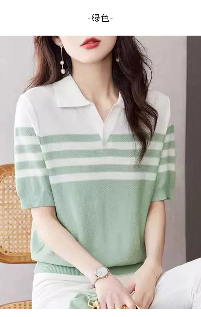 Women's POLO collar T-shirt
