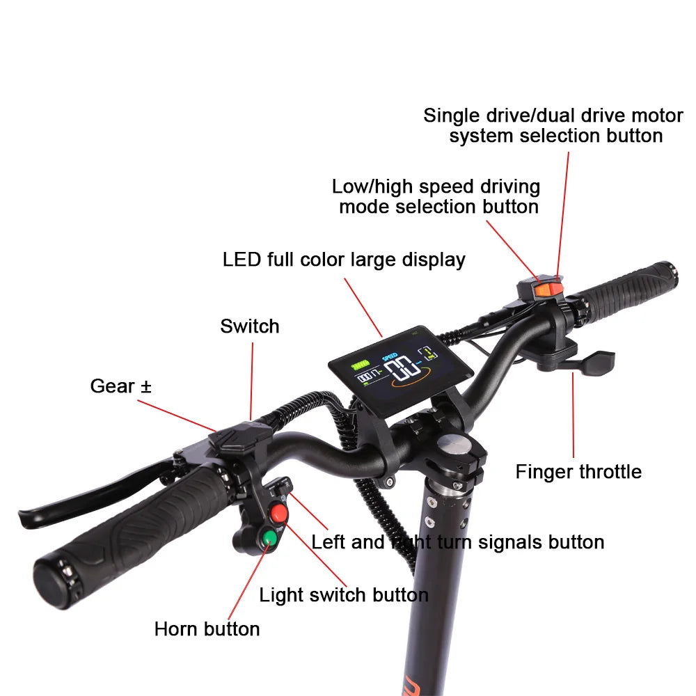 TOURSOR X5 11Inch 6000W Dual Motor Electric Scooter 85KM/H 120KM Long Range