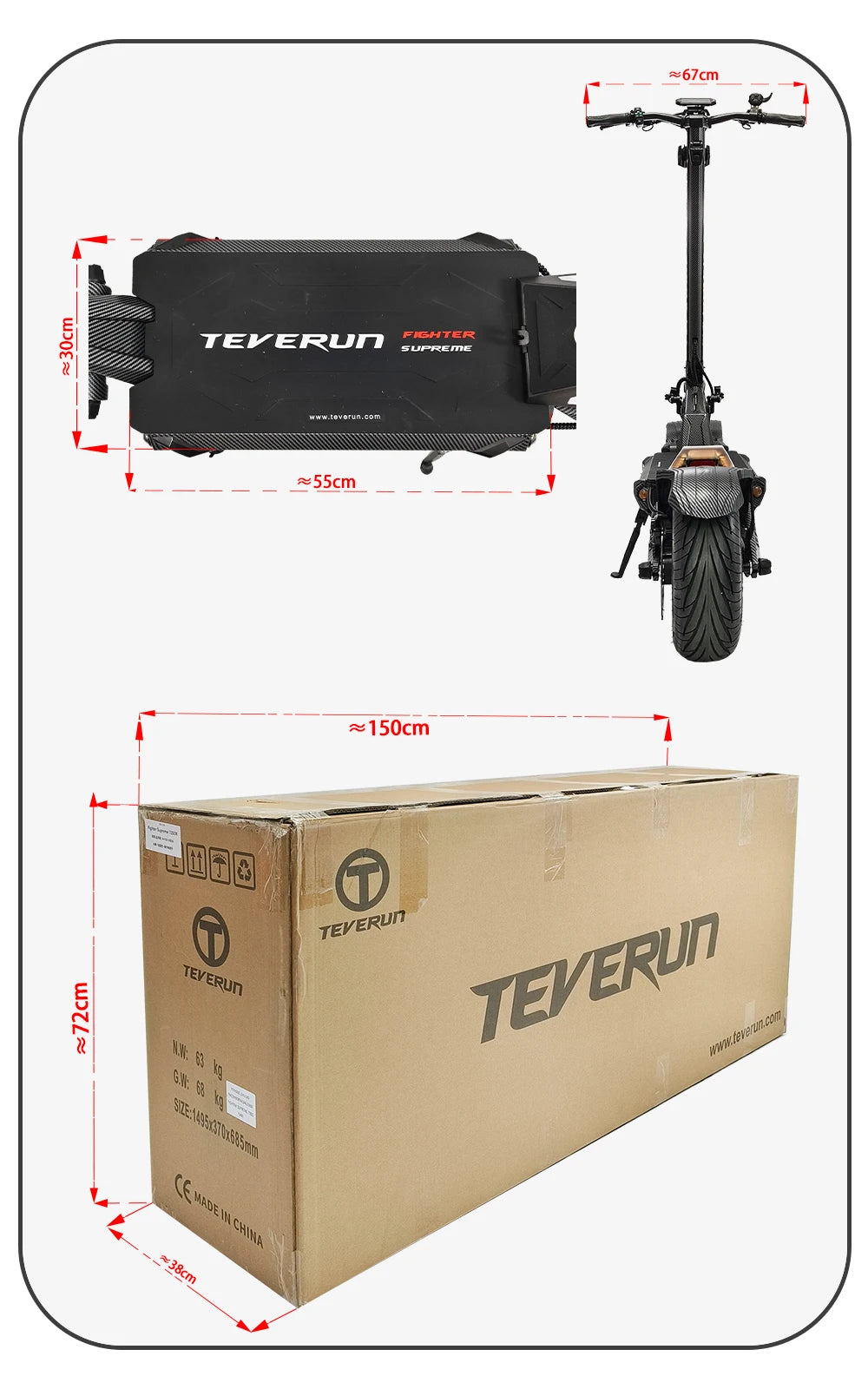 TEVERUN Fighter Supreme+ 7260R V6 2500W*2 Dual Motor 72V 60Ah Battery