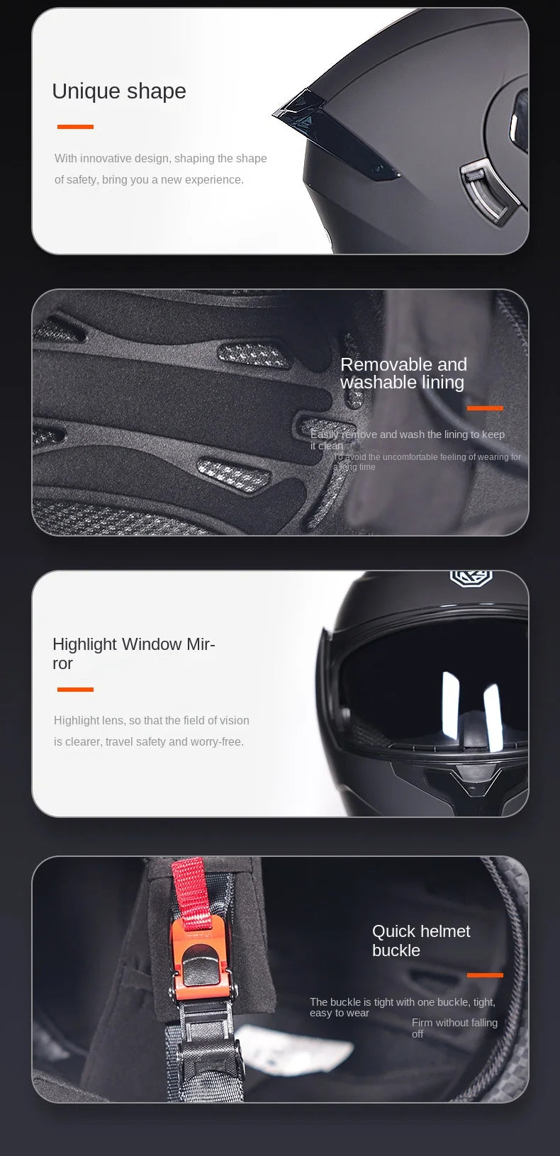 professional motorcycle sports flip helmet