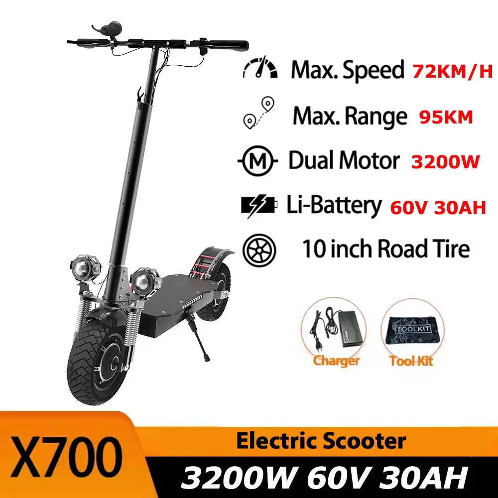 6000W Electric Scooter for Adults 85KM/H Max Speed Dual Motor