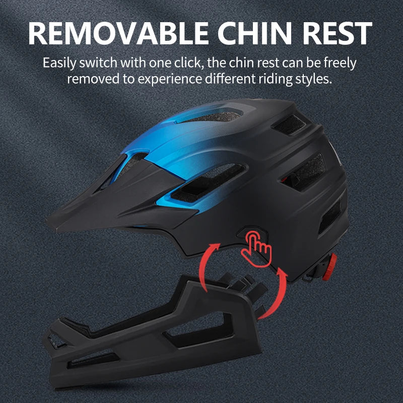 Eastinear Adult Mtb helmet Bicycle Full Face Detachable One-piece Motorcycle Riding Safety Helmet Head Protection outdoor