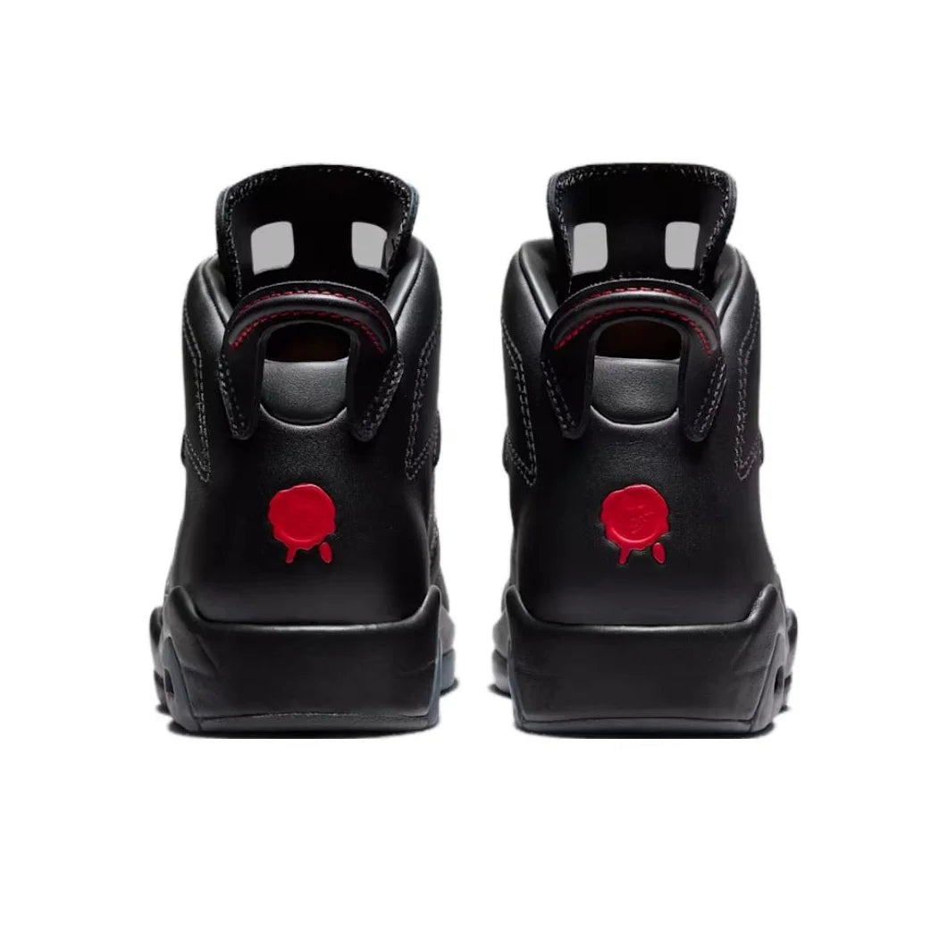 POIZON Jordan Air Jordan 6 Mid top Vintage Basketball Shoes Unisex Black II6558-001