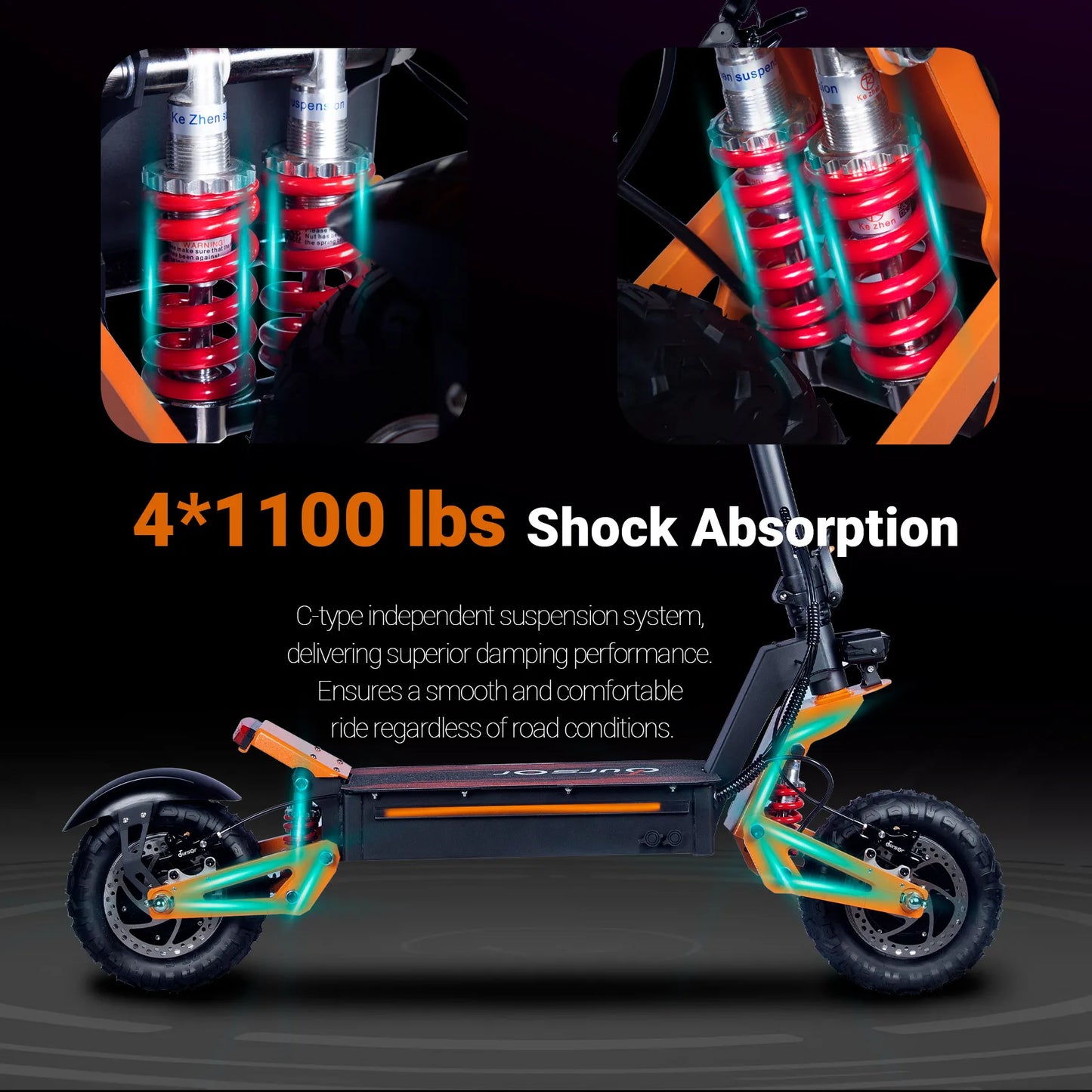 TOURSOR X5 11Inch 6000W Dual Motor Electric Scooter 85KM/H 120KM Long Range