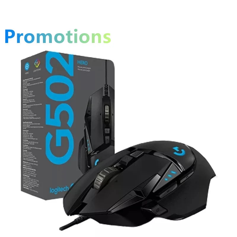 Logitech G502 HERO Wired Gaming Mouse - 25,600 DPI Adjustable Weights RGB Programmable Buttons High Performance