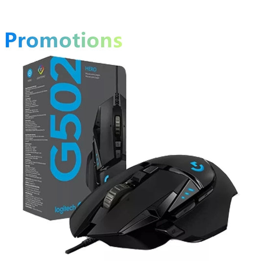 Logitech G502 HERO Wired Gaming Mouse - 25,600 DPI Adjustable Weights RGB Programmable Buttons High Performance