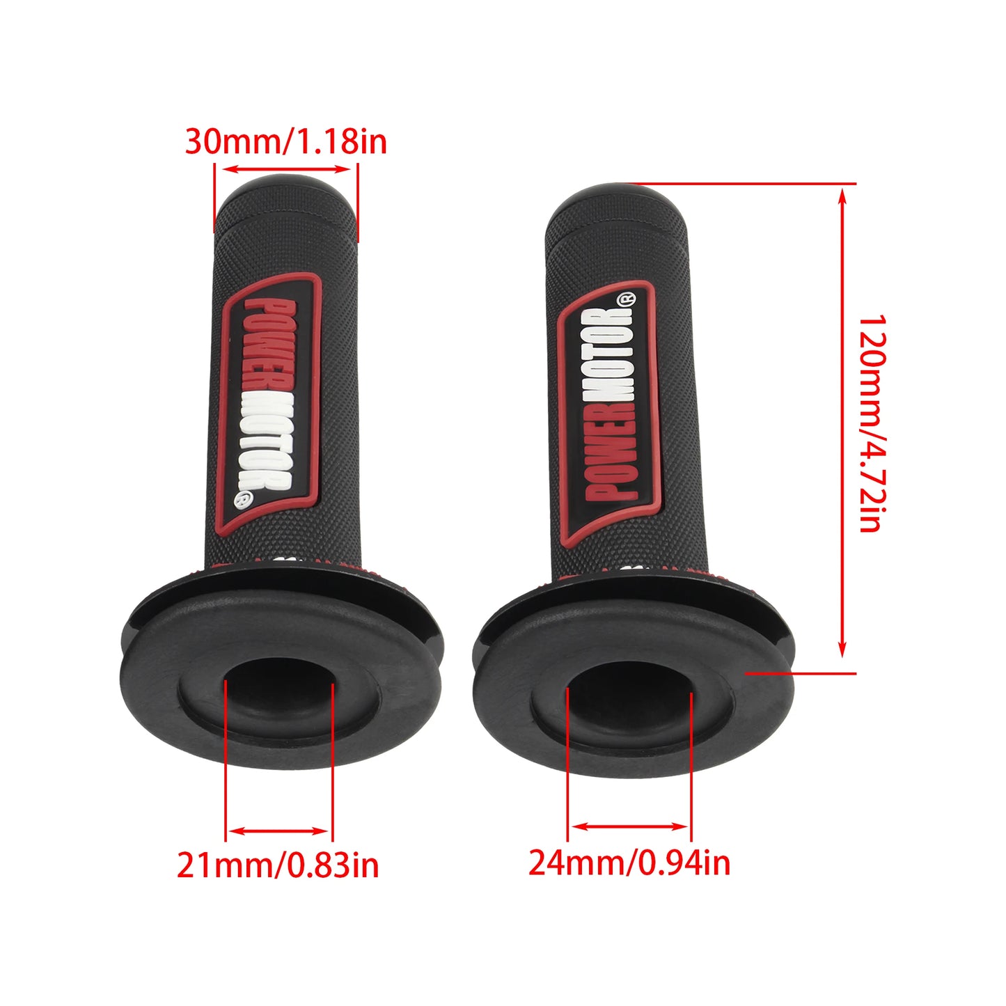 22 24mm Motorcycle PowerMotor Grips Anti-slip Gel Handle Wear-resistant Shock-absorbing Handlebar Accessories Motocross Pit Bike