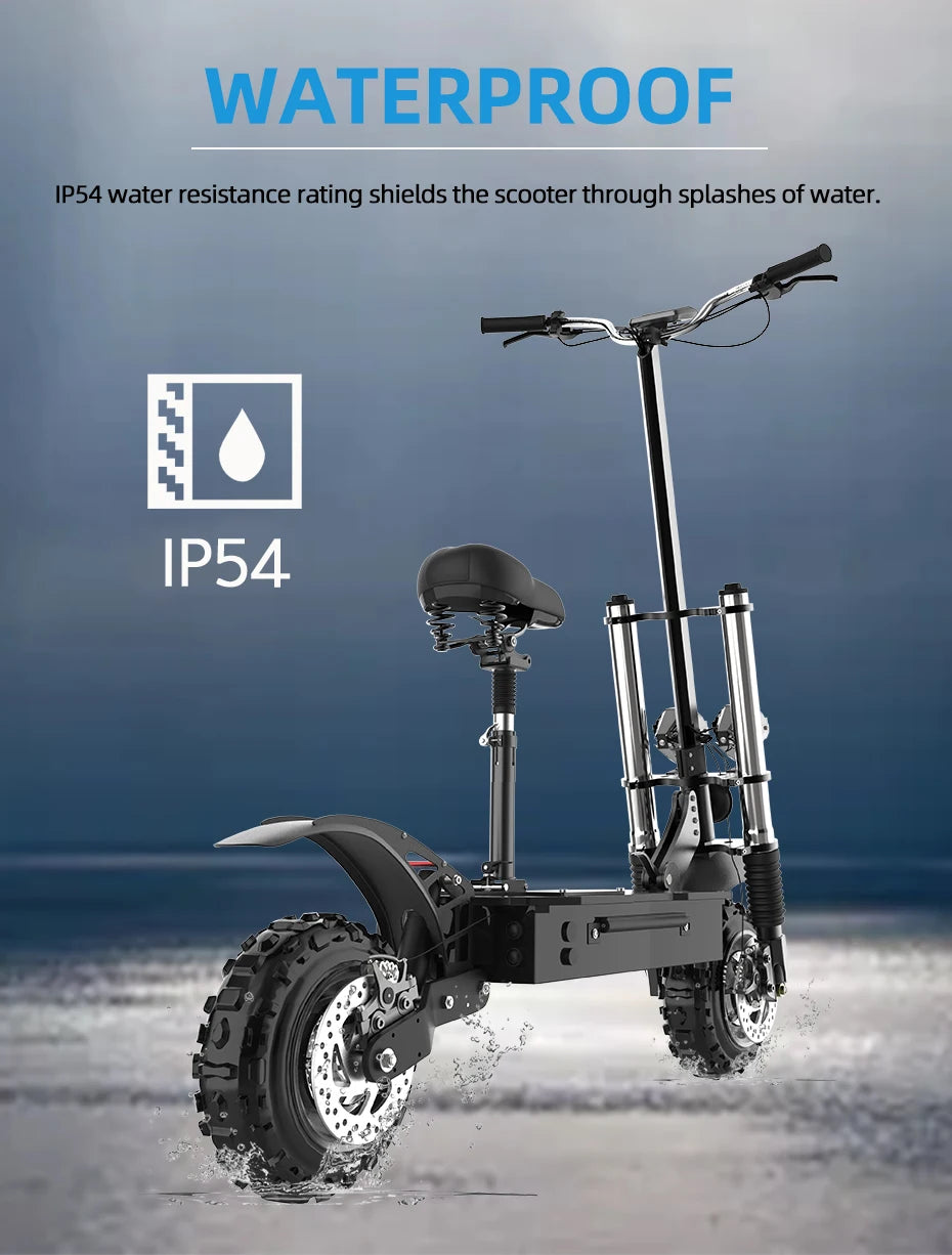 6000W Electric Scooter for Adults 85KM/H Max Speed Dual Motor