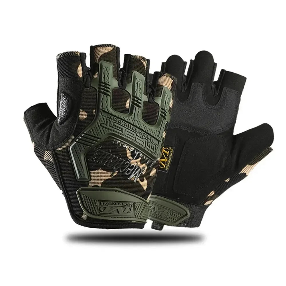 Popular Tactical Gloves Half Finger Special Forces Outdoor Mountaineering Riding Protection Men Half Finger Motorbike Gloves
