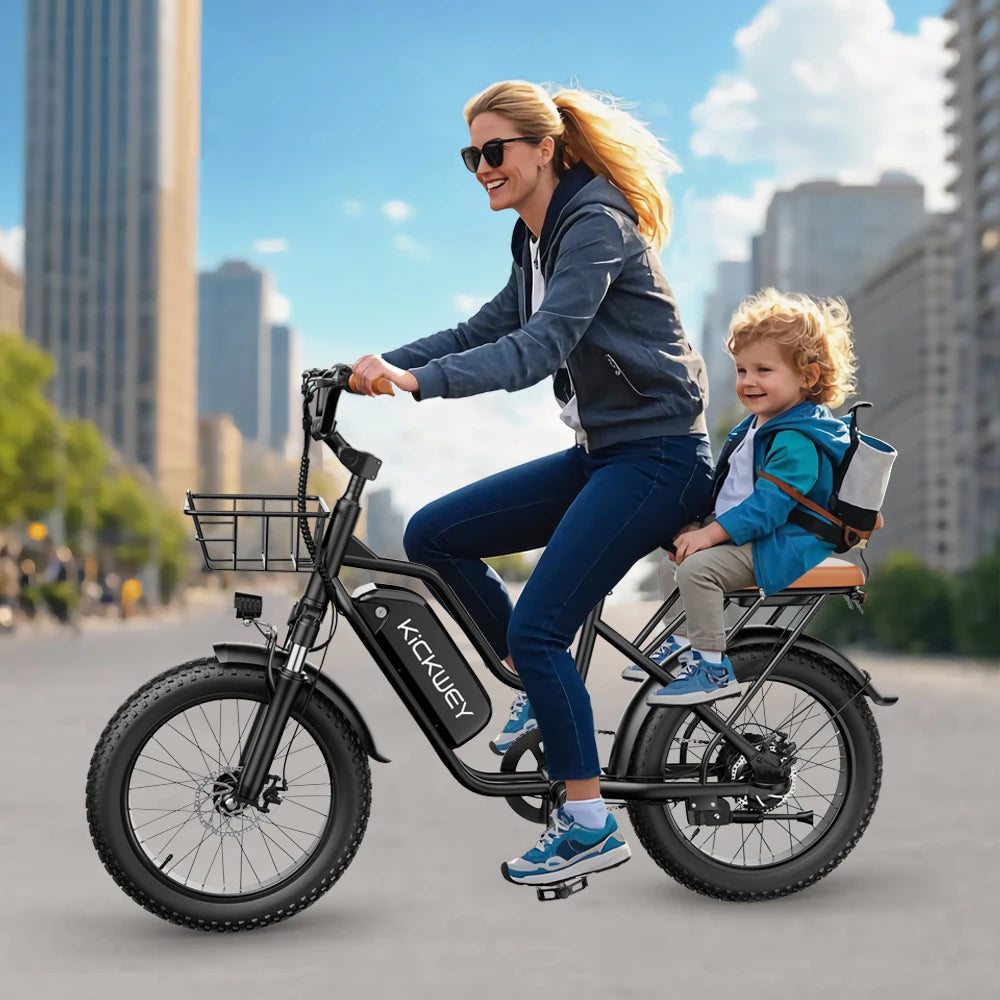 Kickwey LD20 Adult Electric Bike 1500w 32MPH 48V20ah