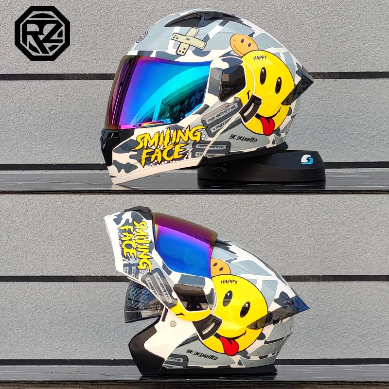 professional motorcycle sports flip helmet