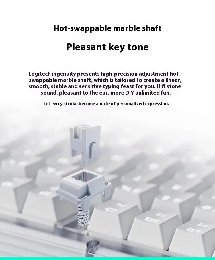 Logitech K98M Mechanical Keyboard Amber Series AI Customized Wireless Keyboard Lightness Gaming Wireless Keyboard for PC Mac