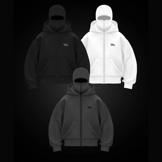 ski mask and hoodie DUO
