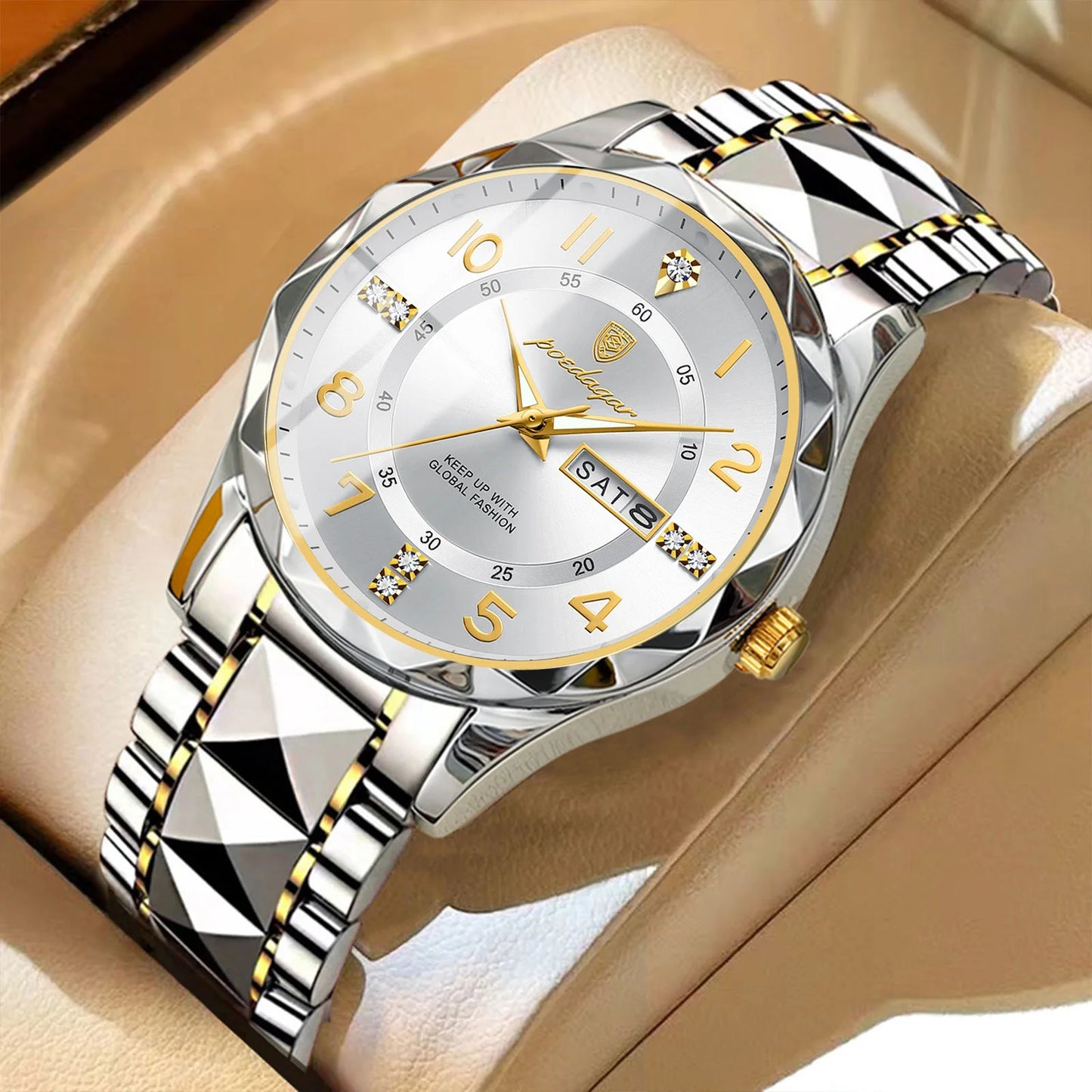 POEDAGAR Top Business Men Quartz Watch