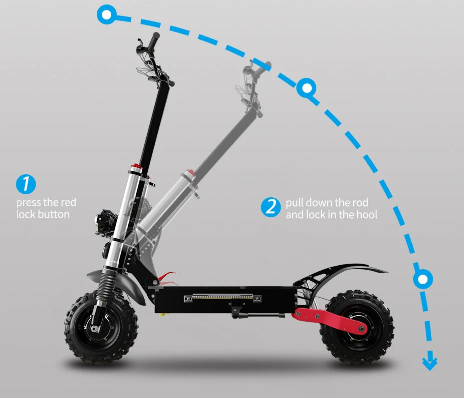 6000W Electric Scooter for Adults 85KM/H Max Speed Dual Motor