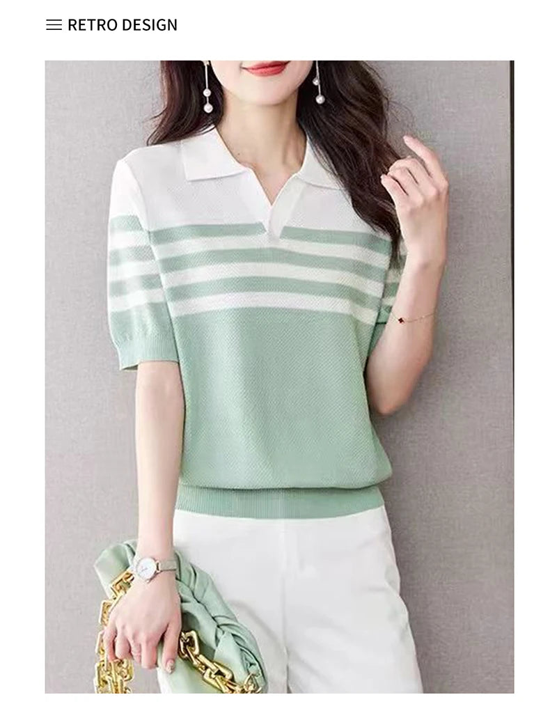 Women's POLO collar T-shirt