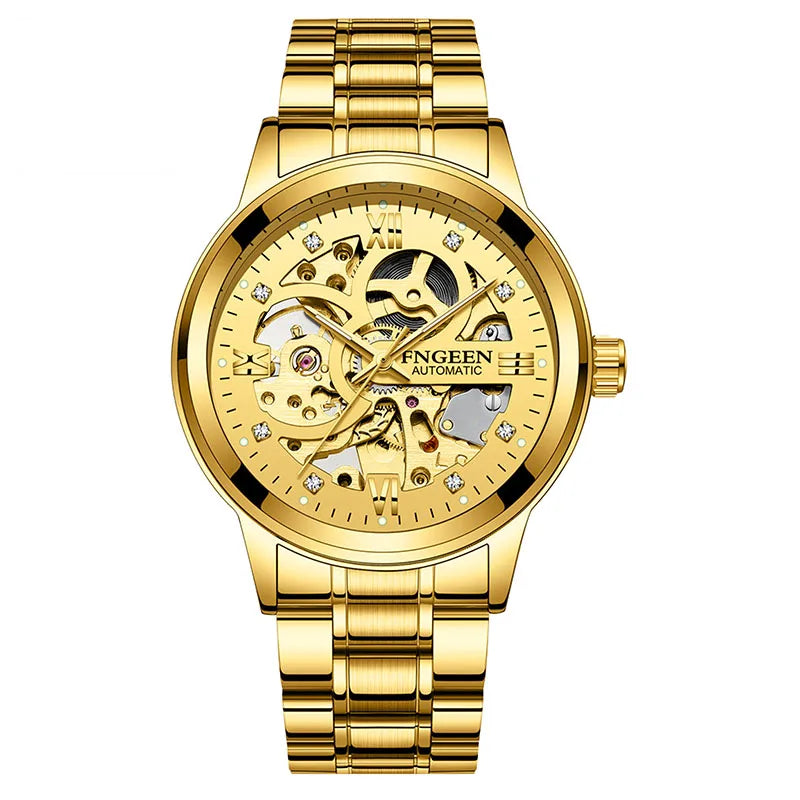 Casual Business Skeleton Automatic Watch for Man