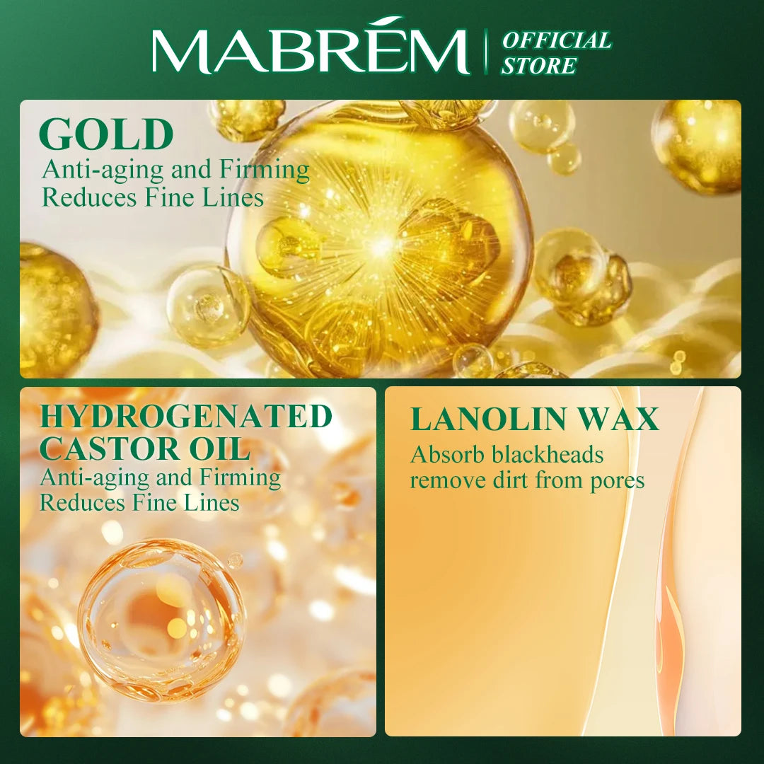 MABREM Gold Blackhead Mask Remove Stains Shrink Pore Improve Rough Skin Acne Depth Replenishment Moisturizing Oil-control 40g